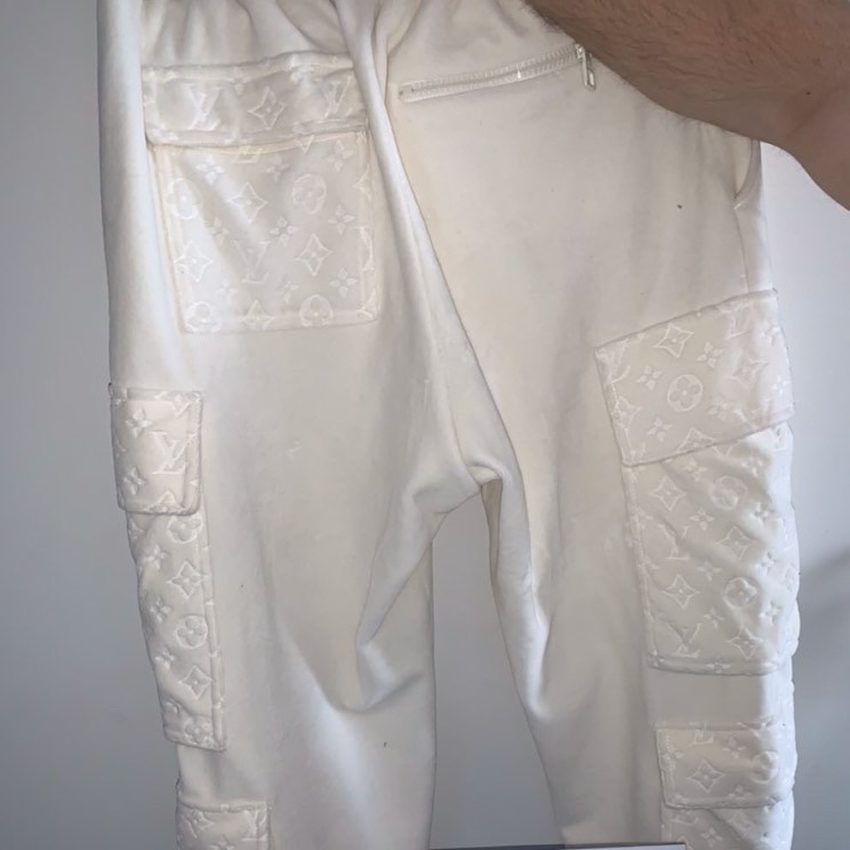 Louis Vuitton Virgil Abloh Off-White Multi PocketMonogram Velour Cargo Pants  ref.378206 - Joli Closet