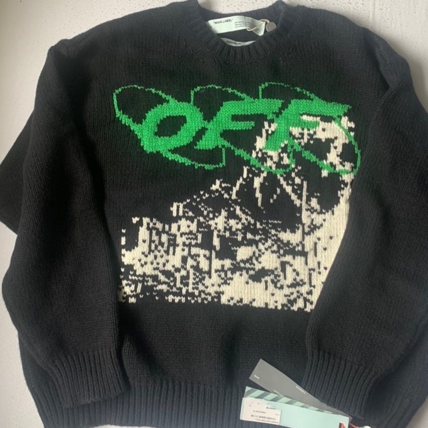Off-White Ruined Factory Knit Sweater M - sorry_not_fame Mall