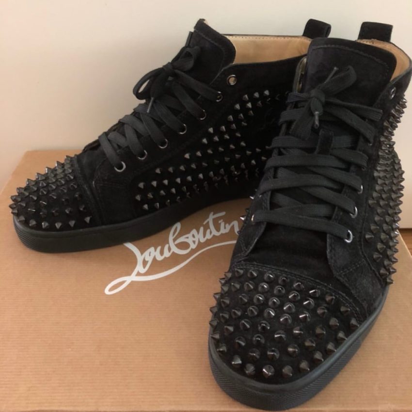 Louboutin Louis Flat Veau Velours/Spikes 41.5 - sorry_not_fame Mall