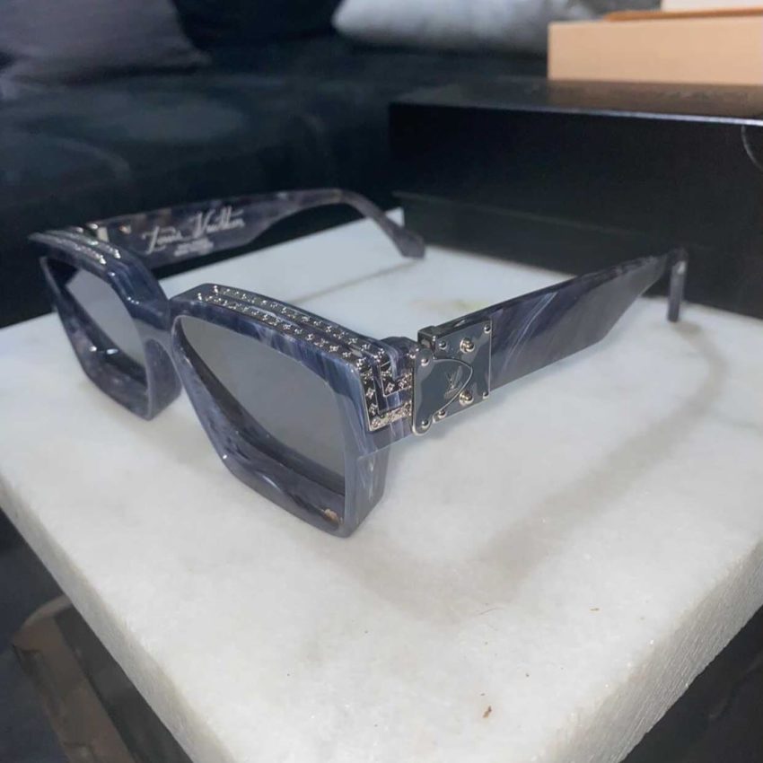 Louis Vuitton 1.1 Millionaires Sunglasses Gris Marble in Acetate/Metal with  Silver-tone