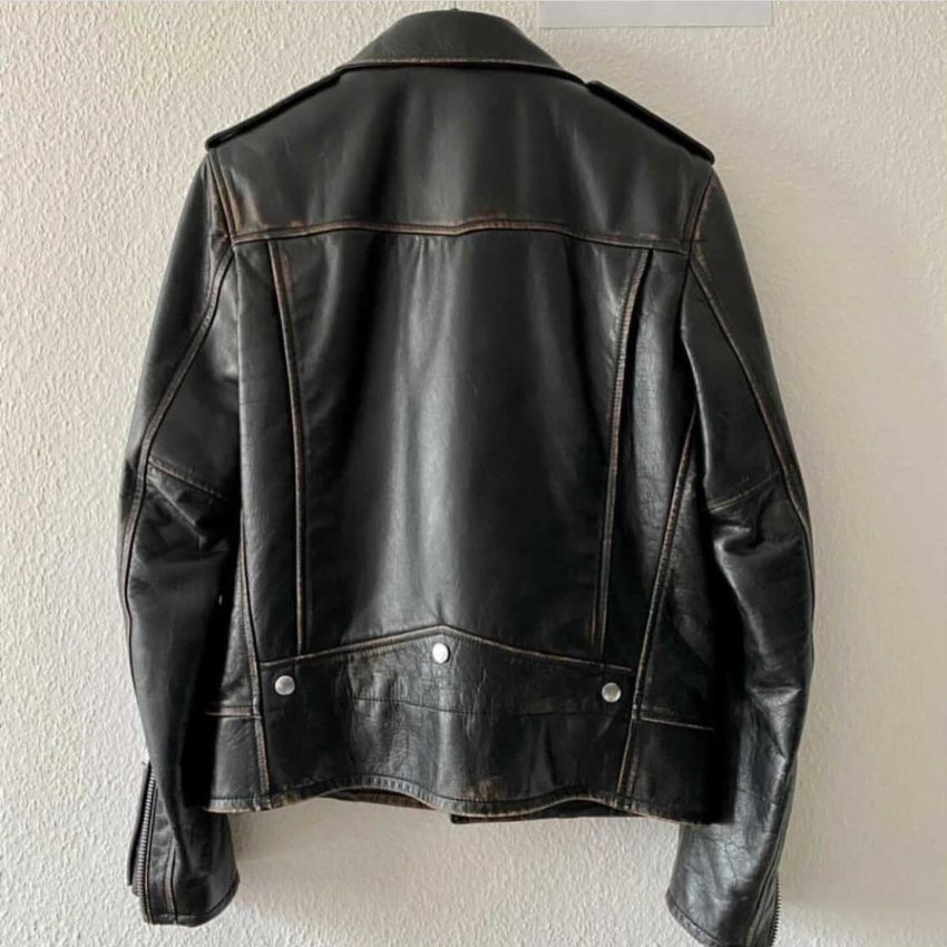 Saint Laurent Distressed L01 Leather Jacket 48 - sorry_not_fame Mall