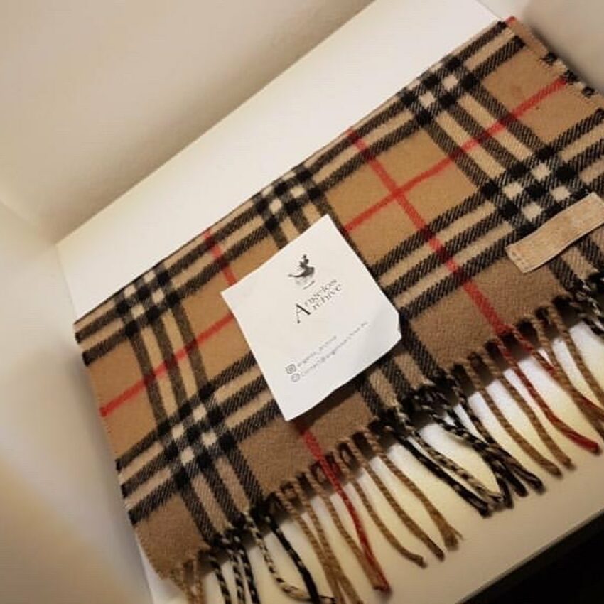 Burberry Cashmere Scarf 130cm× 30cm - sorry_not_fame Mall