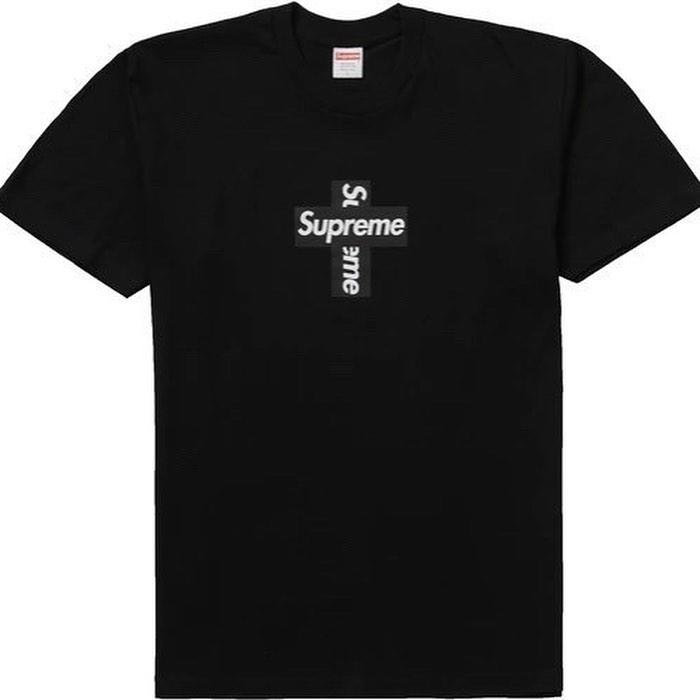 Supreme Cross Box Logo Tee Black M - sorry_not_fame Mall