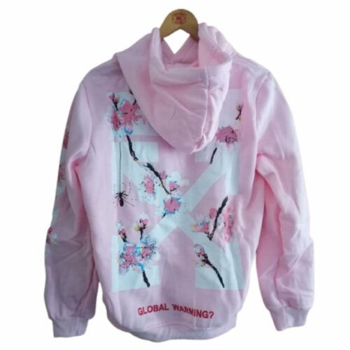 Off-White Pink Cherry Blossom Hoodie L
