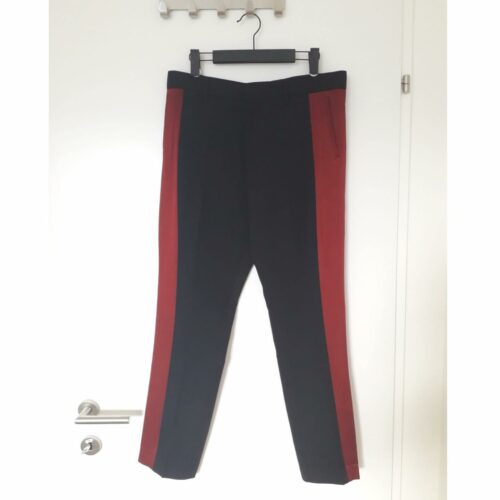 Haider Ackermann Red Sidestripe Wool Trousers W29-30